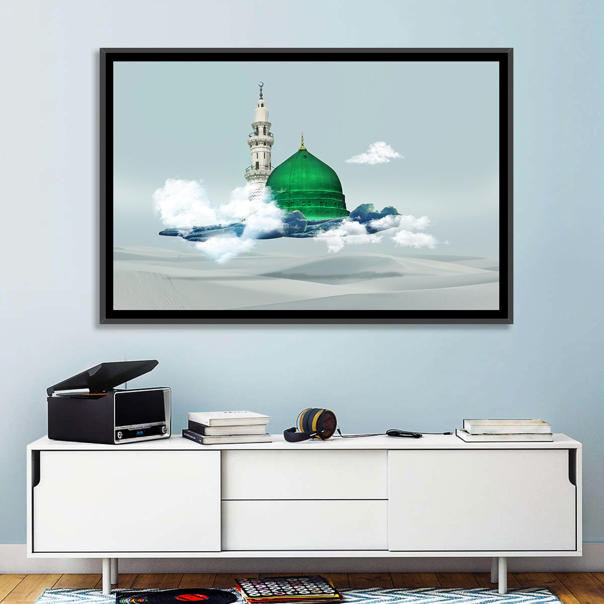 Green Dome of Al-masjid An-nabawi Wall Art