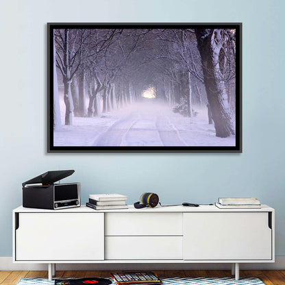 Kuressaare Park Snowy Path Wall Art
