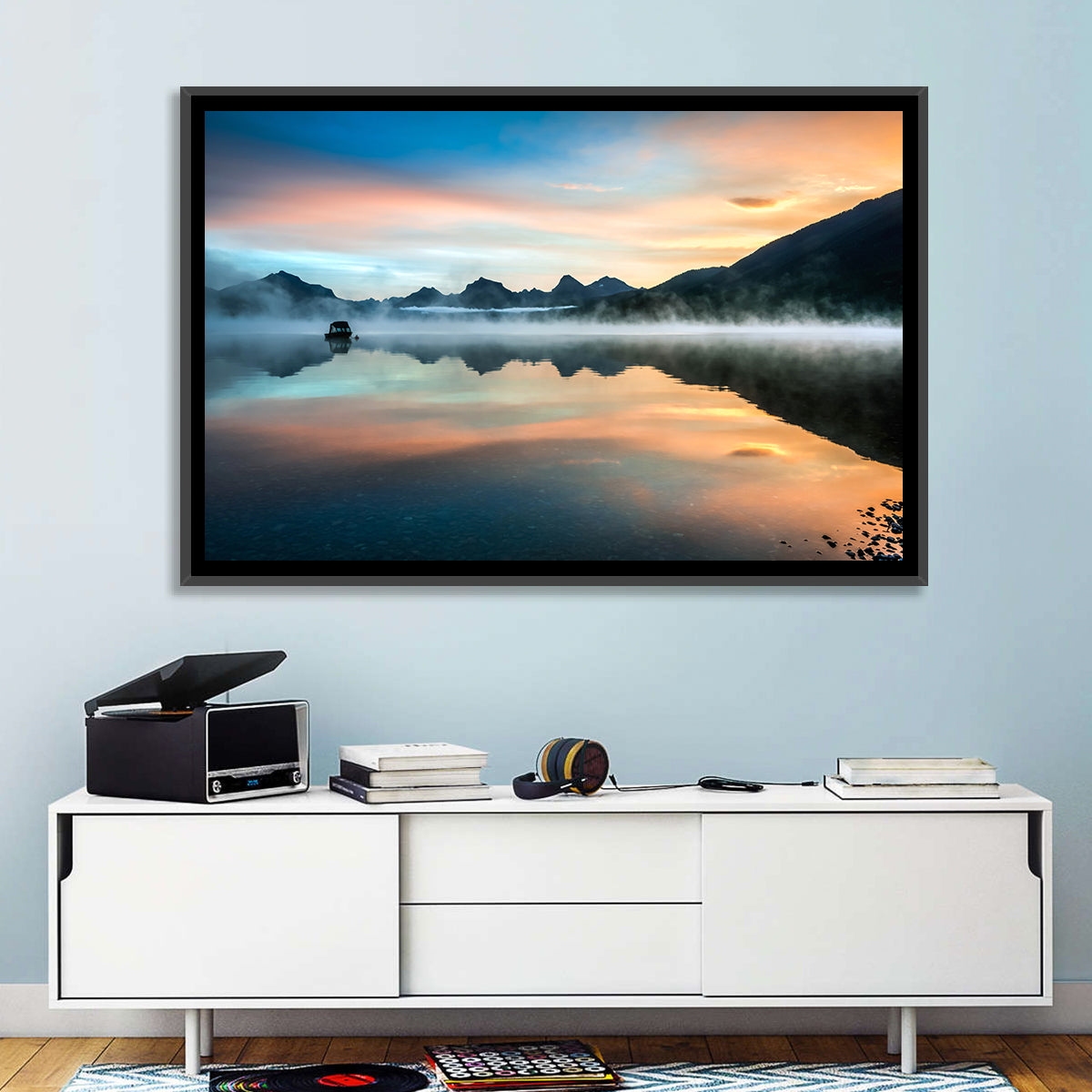 Lake Mcdonald Dawn Mist Wall Art