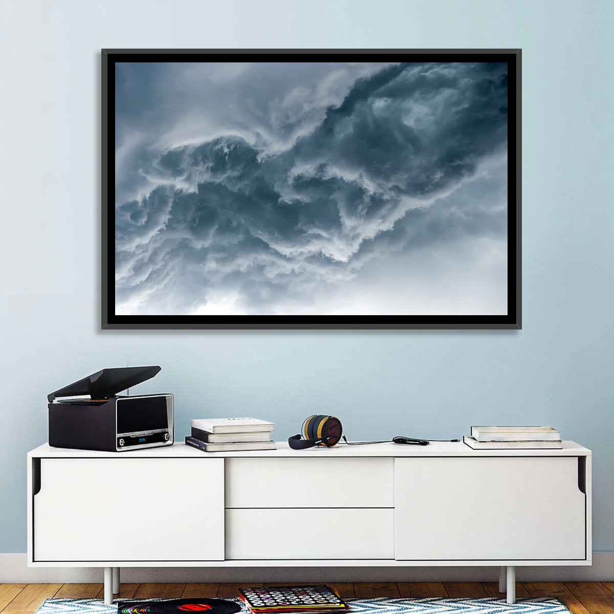 Turbulent Storm Cloud Abstract Wall Art