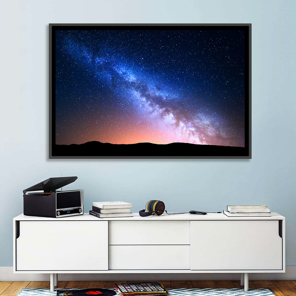 Milky Way Over Silhouetted Hills Wall Art