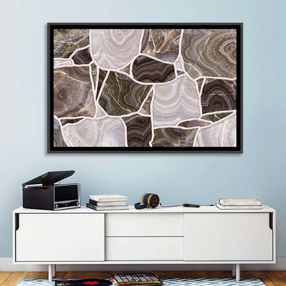 Banded Stone Mosaic Wall Art