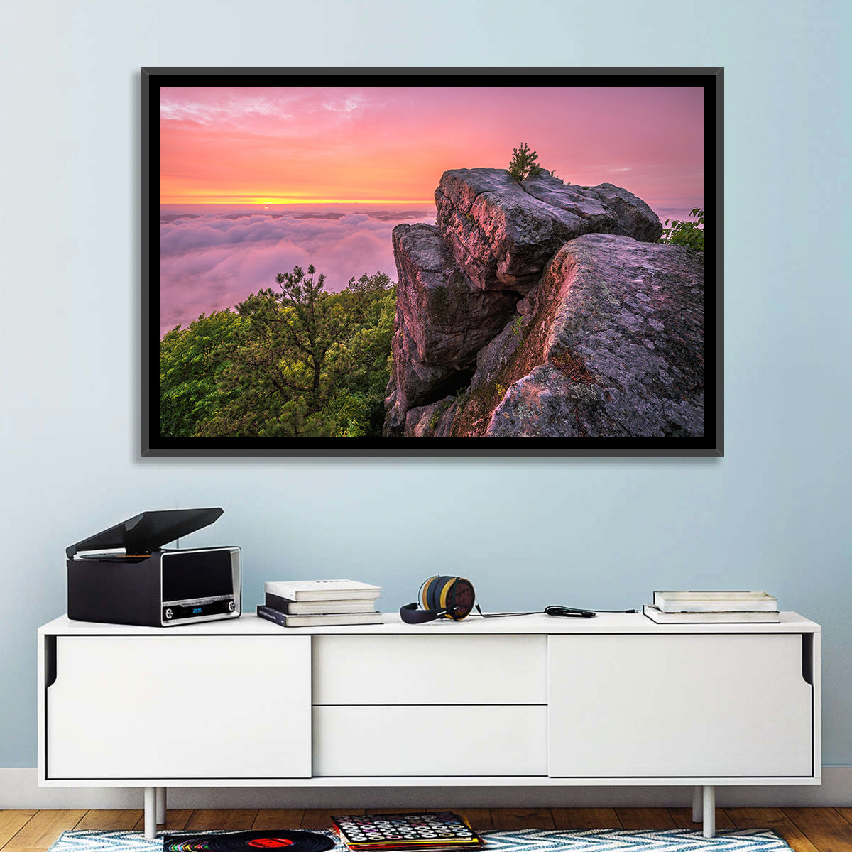 Pine Mountain Trail Sunset Over Cloud Sea Wall Art