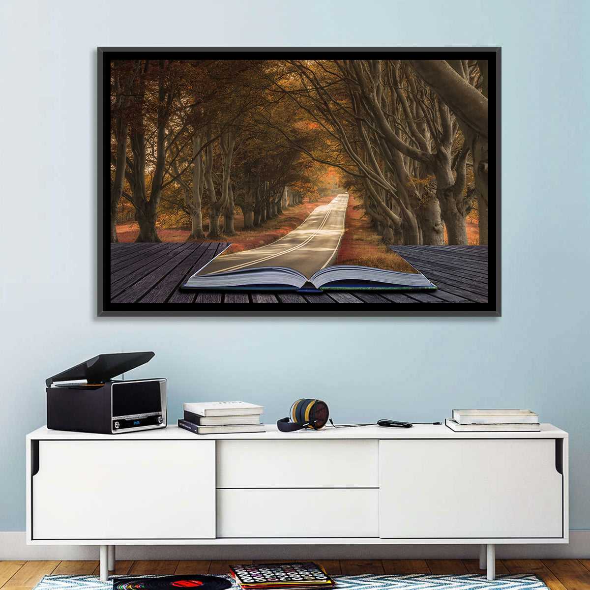 Surreal Book Pathway Wall Art