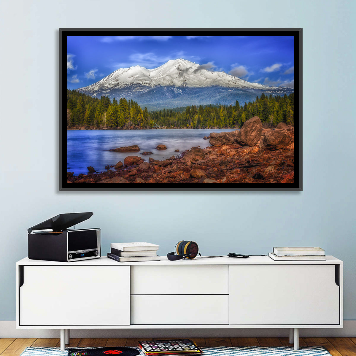 Mount Shasta Over Lake Siskiyou Wall Art