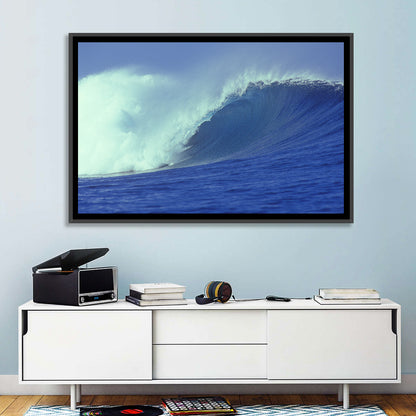 Deep Blue Barrel Wave Wall Art