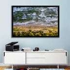 Aerial Waves Over Sandy Cliff Wall Art