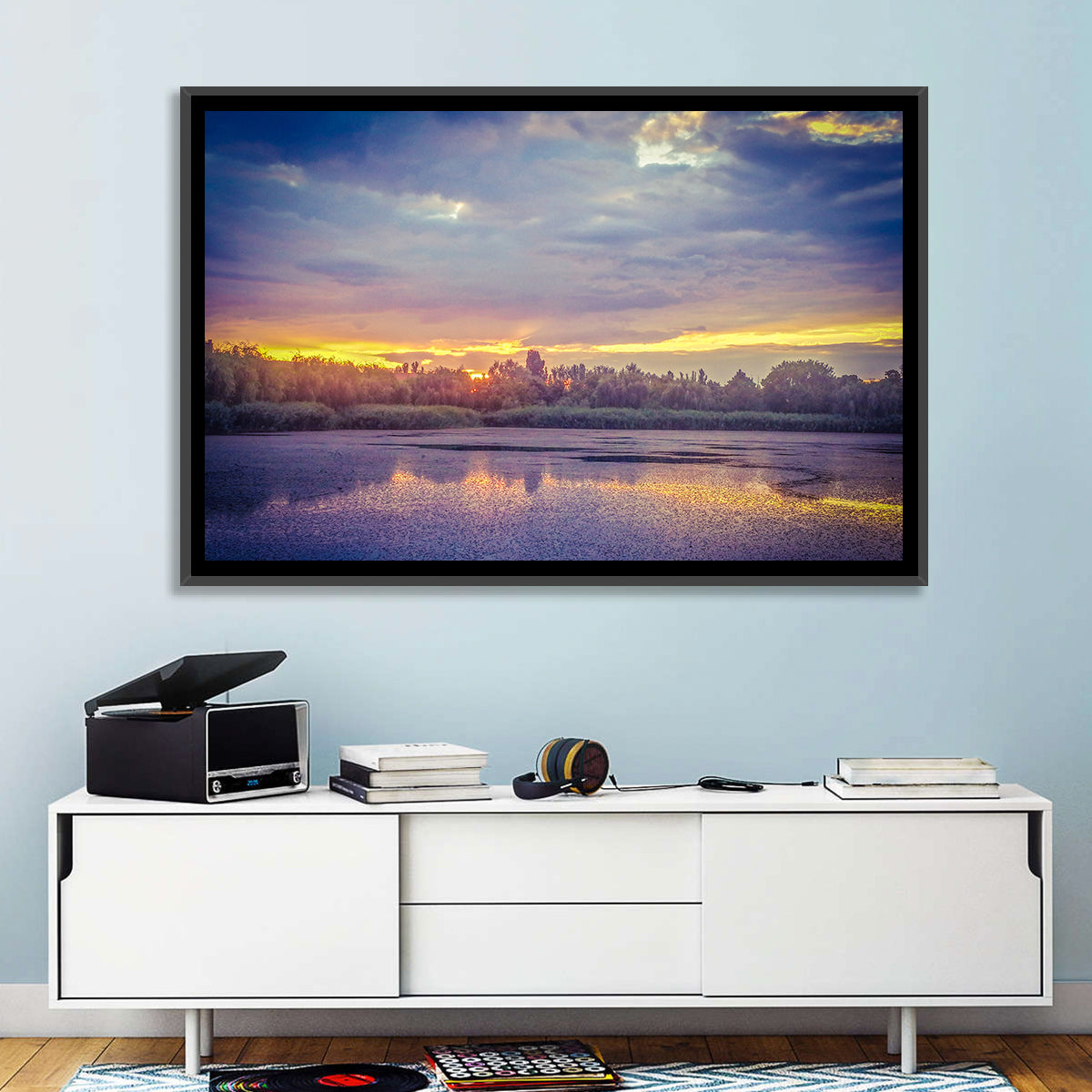 Danube Delta Golden Sunset Wall Art