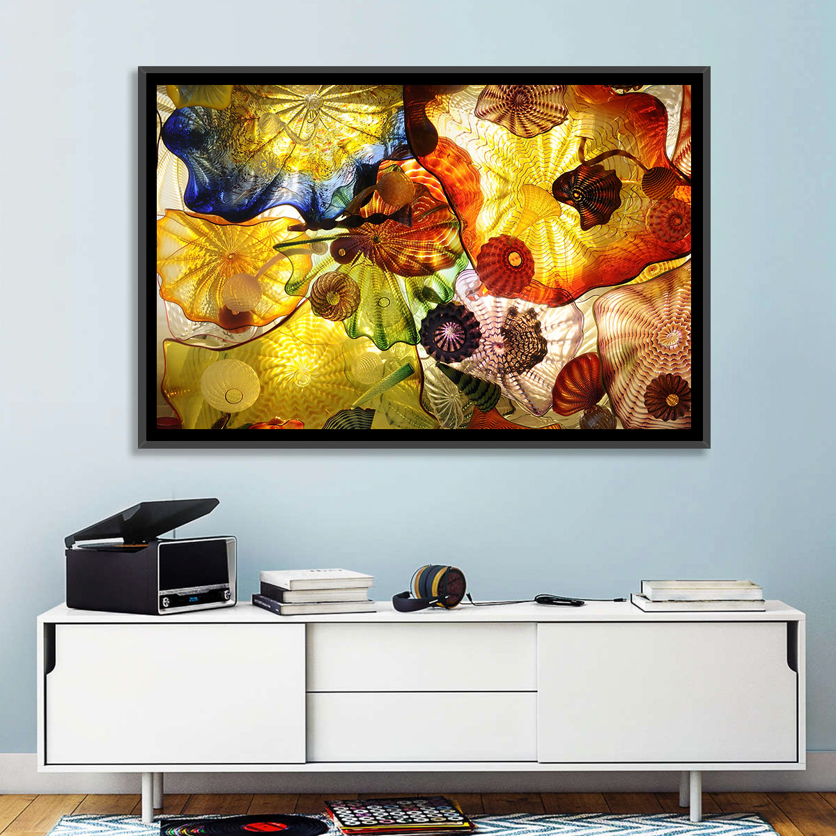 Kaleidoscopic Glass Ceiling Abstract Wall Art