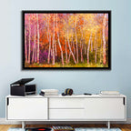 Vibrant Autumn Birch Grove Wall Art