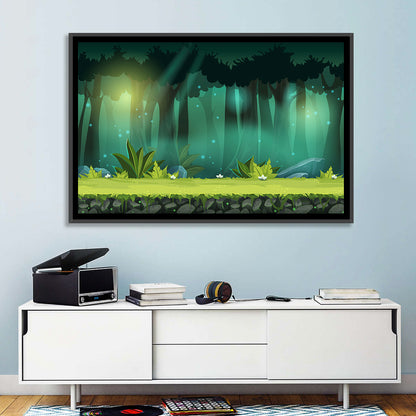 Digital Forest Landscape Wall Art