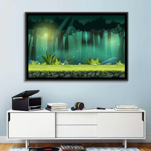 Digital Forest Landscape Wall Art