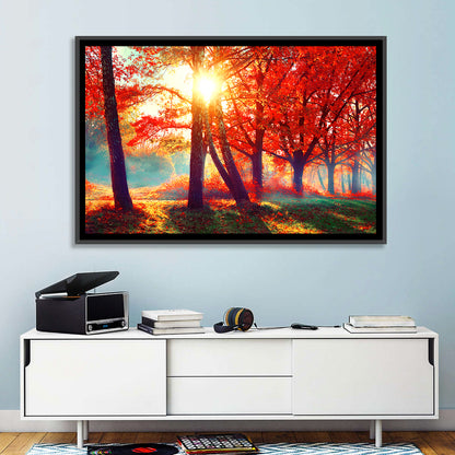 Autumn Park Sunrise Wall Art