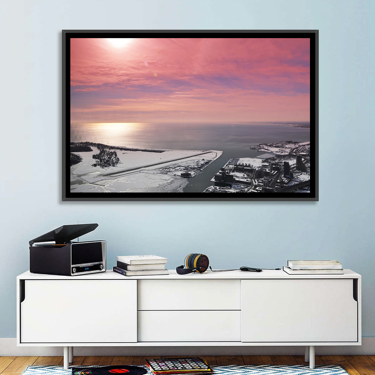 Lake Ontario Winter Skyline Wall Art