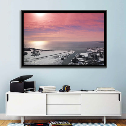 Lake Ontario Winter Skyline Wall Art