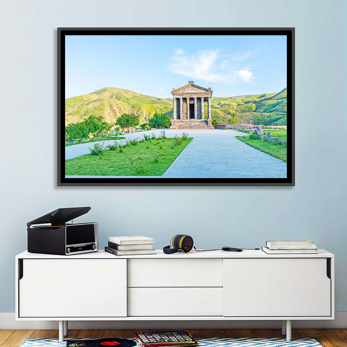 Temple of Garni, Armenia Wall Art in a room, landscape