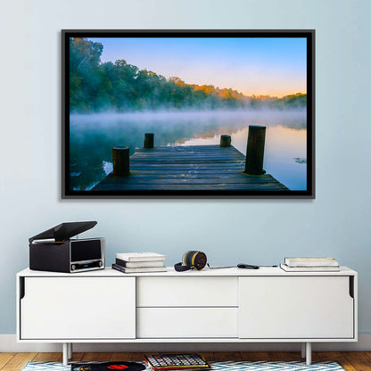 Misty Dock, Mt Saint Francis Wall Art