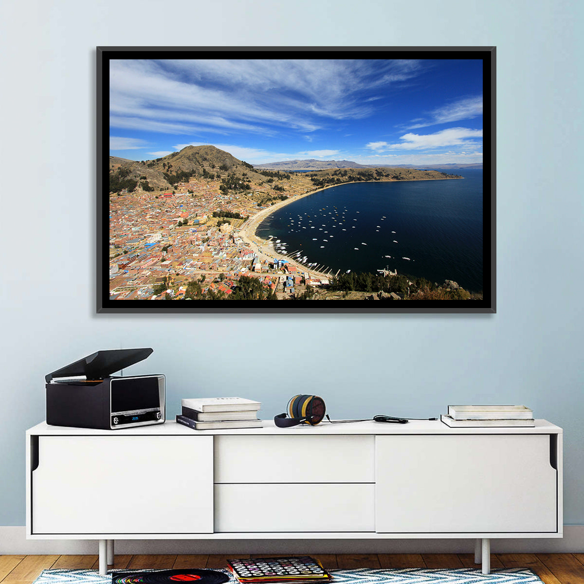 Copacabana Aerial Over Lake Titicaca Wall Art