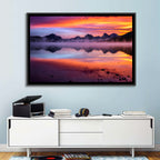 Lake Mcdonald Misty Sunset Wall Art