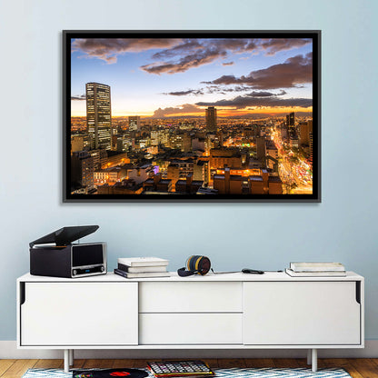 Bogota Twilight Cityscape Wall Art