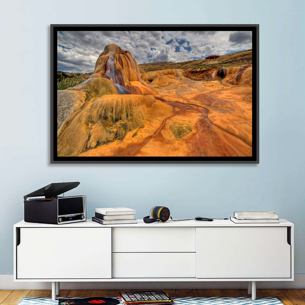 Clay Geyser Wall Art in a room, landscape