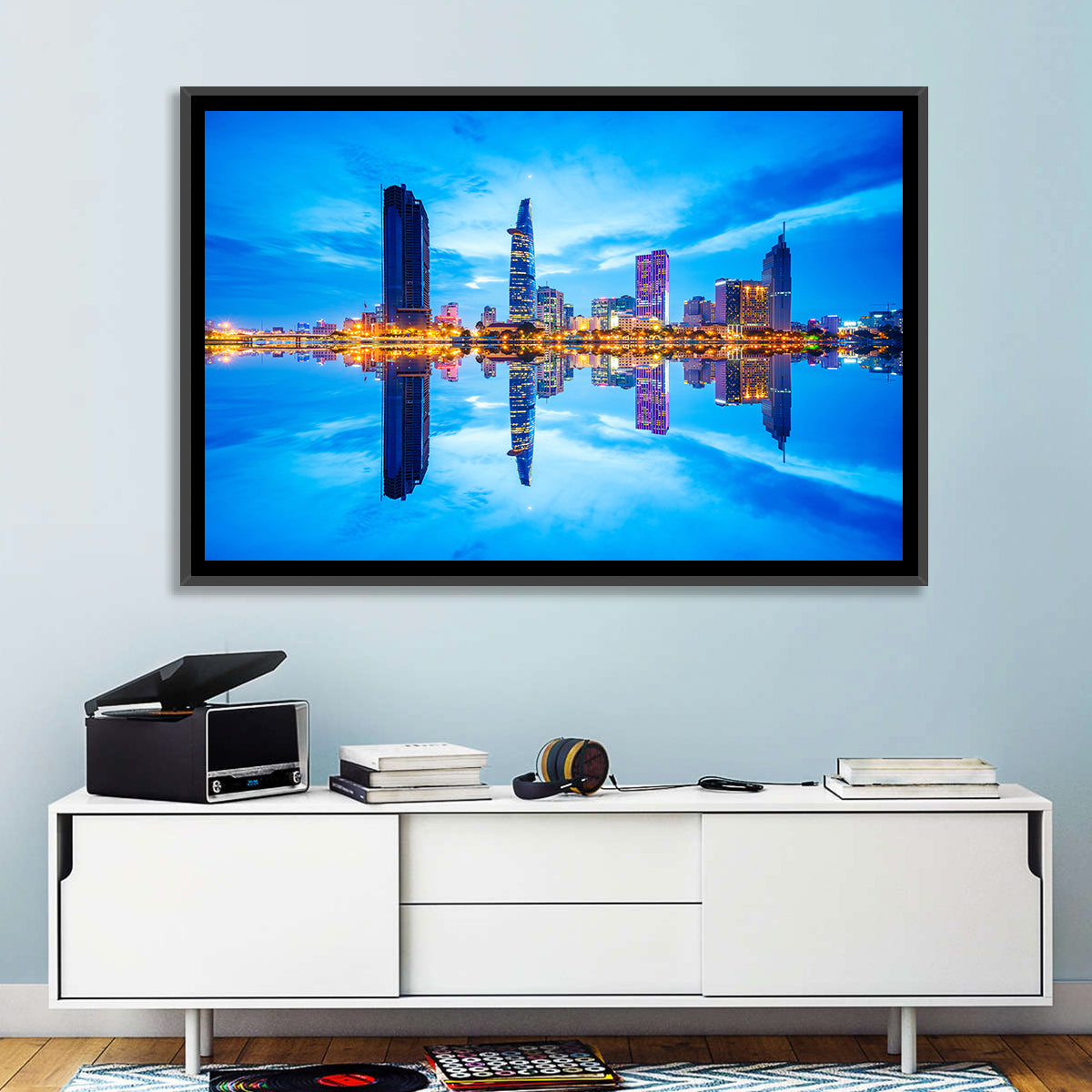 Ho Chi Minh City Skyline at Twilight Wall Art