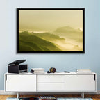 Tea Plantation Morning Mist Wall Art