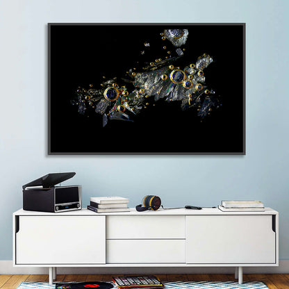 Microscopic Vitamin C Crystals Wall Art