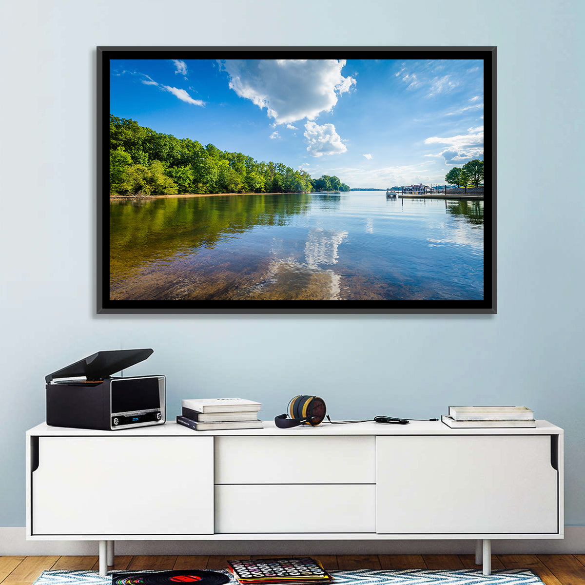 Lake Norman Dockside Reflection Wall Art