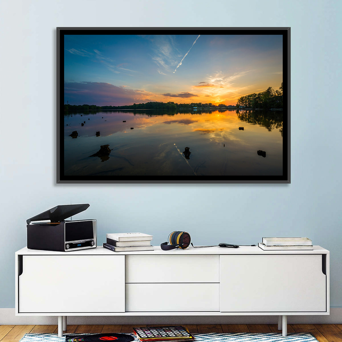 Lake Norman Sunset Reflection Wall Art