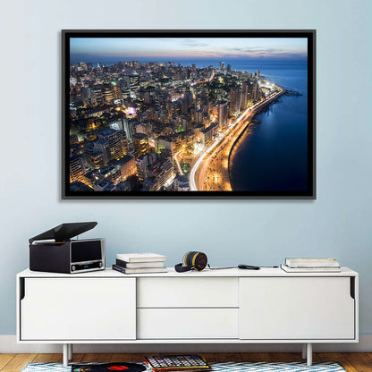 Beirut Corniche at Dusk Wall Art