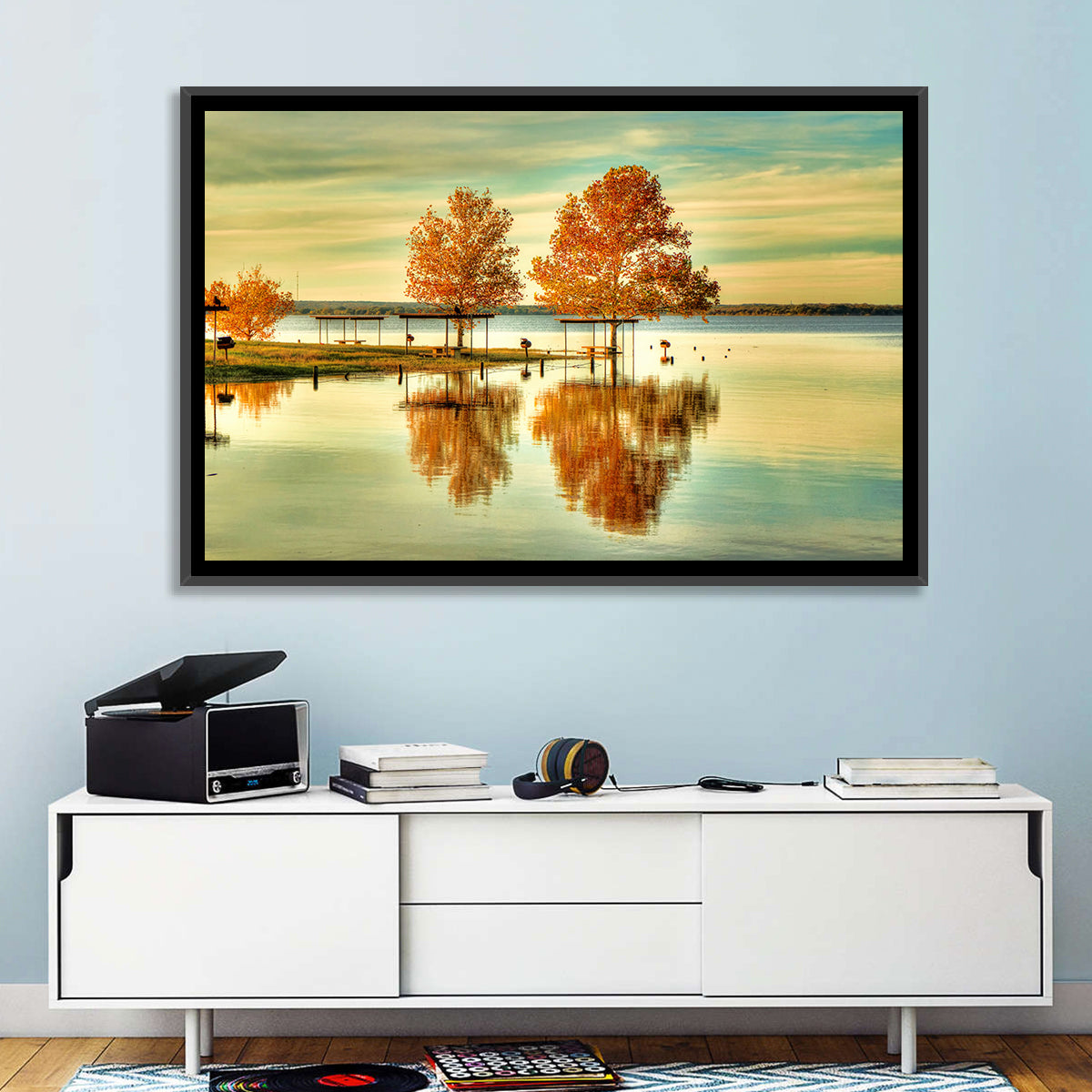Lake Waco Autumn Reflection Wall Art