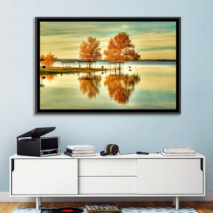 Lake Waco Autumn Reflection Wall Art