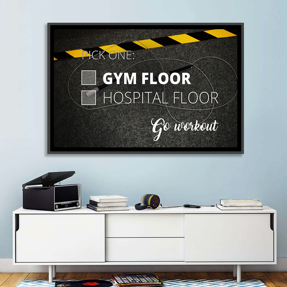 Gym Floor or Hospital Floor Quote Wall Art