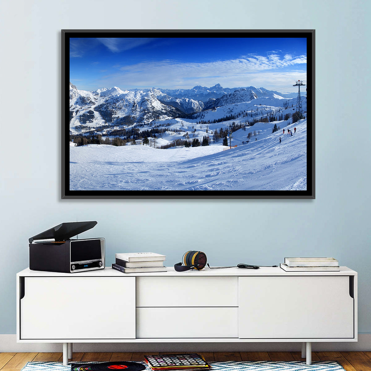 Nassfeld Ski Resort View Wall Art in a room, landscape