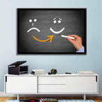 Chalkboard Mood Shift Smiley Arrow Wall Art
