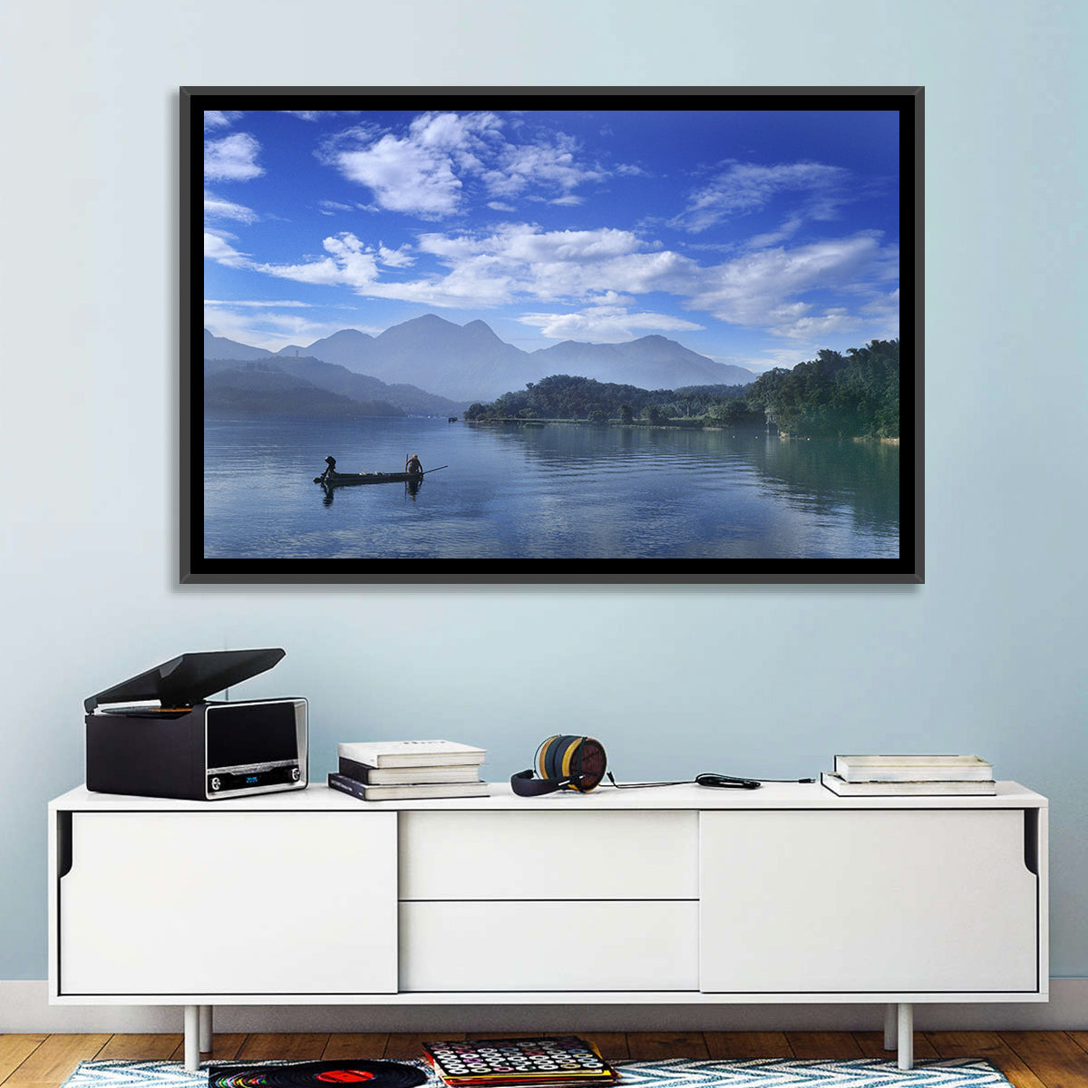 Sun Moon Lake Morning Mist Wall Art