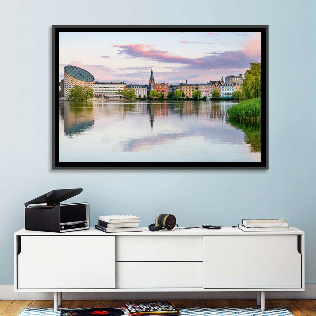 Copenhagen Lake at Sunset Wall Art