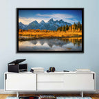 Grand Tetons Golden Reflection Wall Art