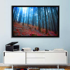 Enchanted Red Moss Forest Wall Art