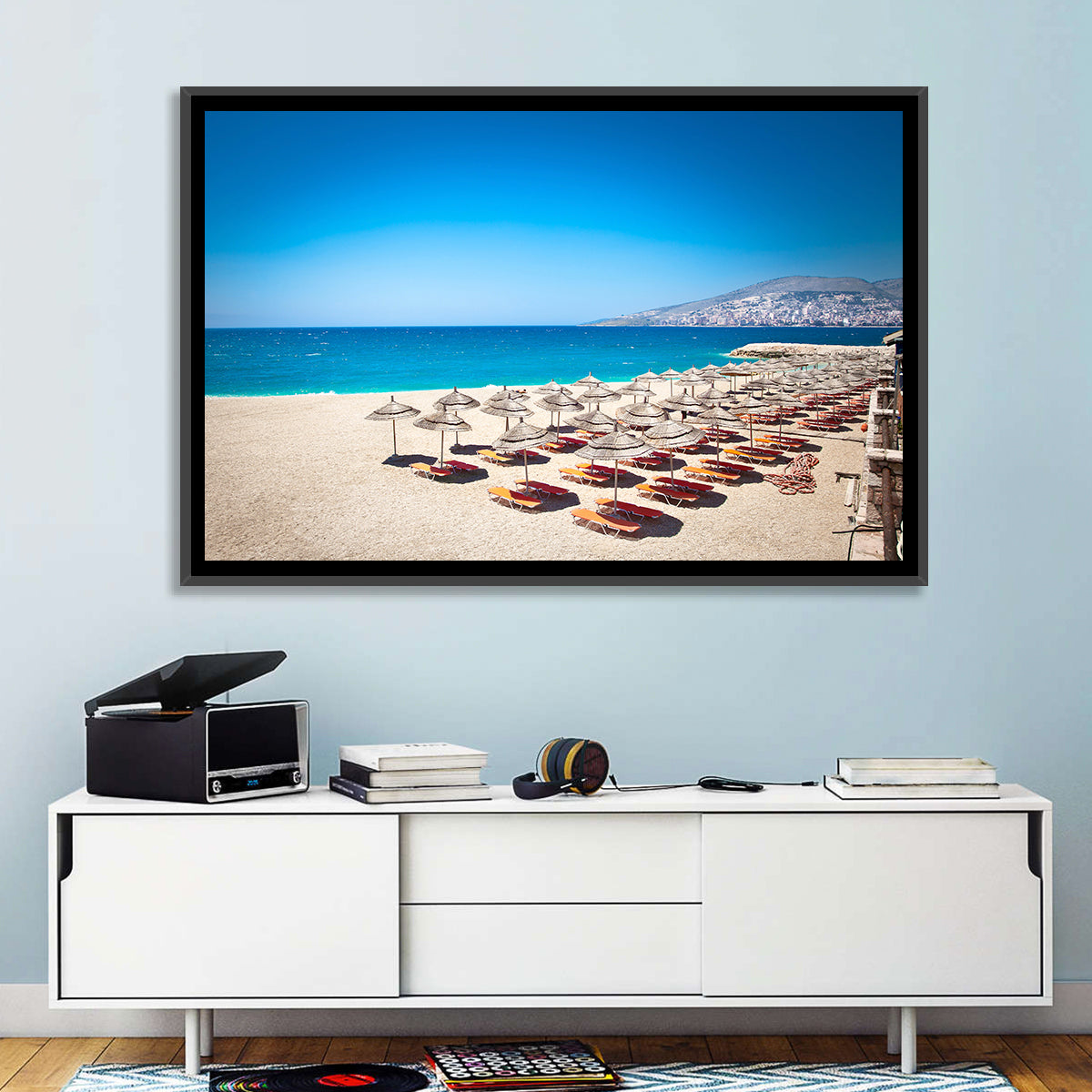 Mango Beach Umbrellas Wall Art