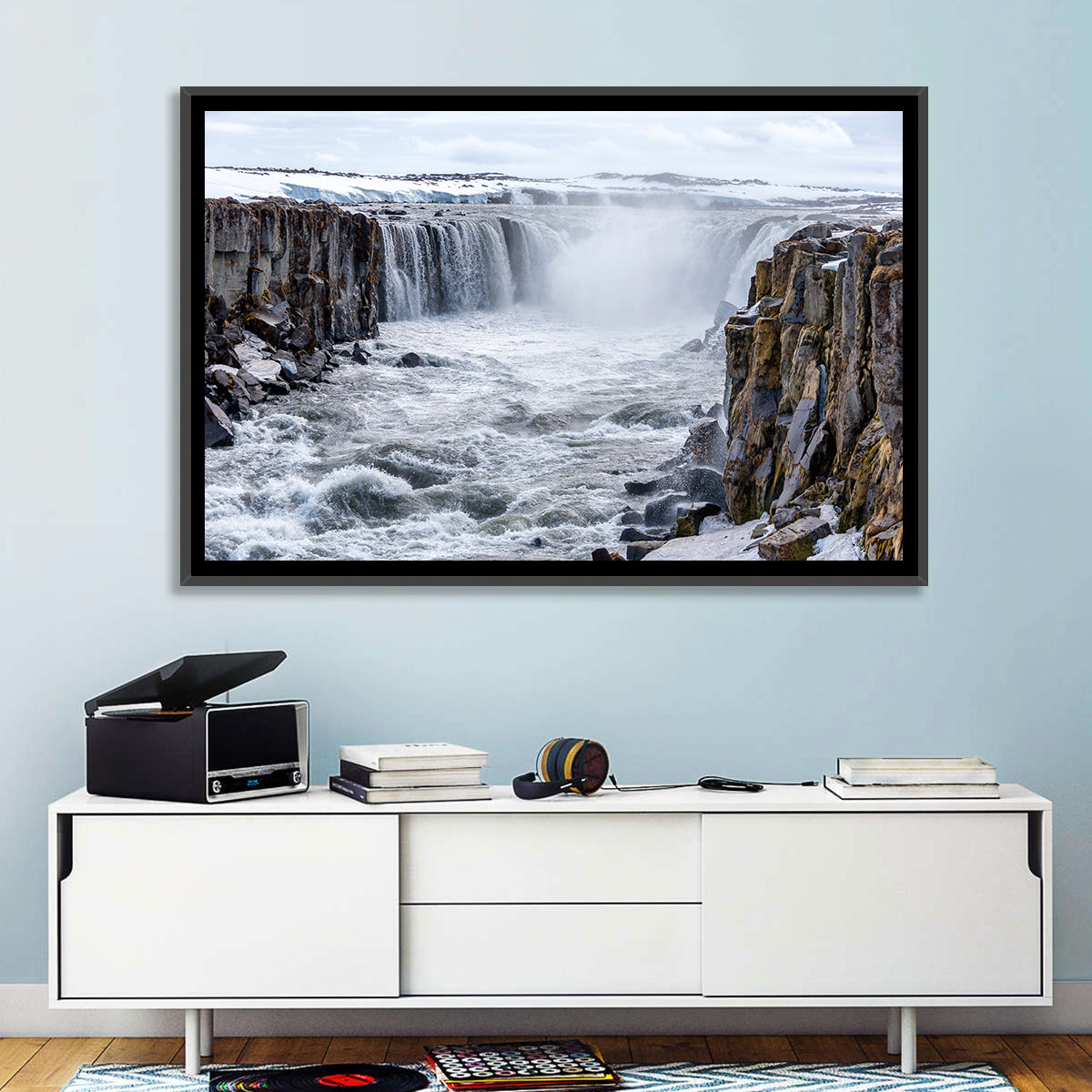 Selfoss Waterfall, Iceland Wall Art in a room, landscape