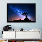 Milky Way Over Mountain Ridge Wall Art