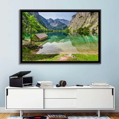 Obersee Boathouse Reflection Wall Art