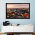 Red Tiled Rooftops at Golden Hour Wall Art