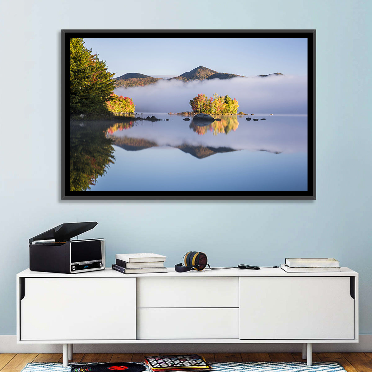 Autumn Morning at Chittenden Lake, Vermont Wall Art
