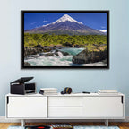 Osorno Volcano Over Petrohue Rapids Wall Art