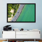 Auckland Coastal Highway Aerial View Wall Art