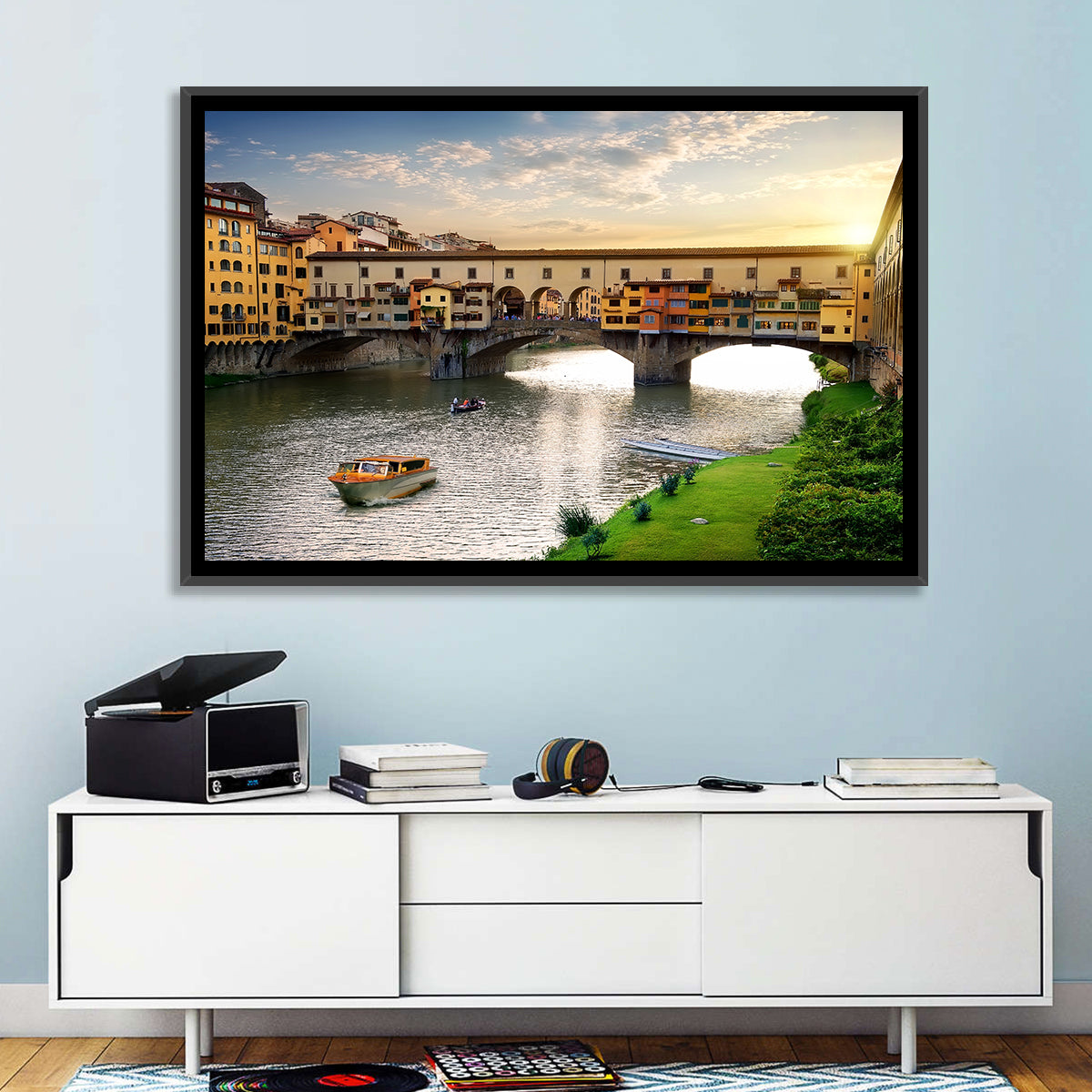 Ponte Vecchio at Golden Hour Wall Art