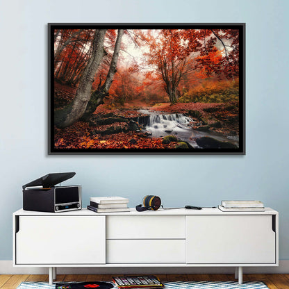 Autumn Forest Creek Wall Art